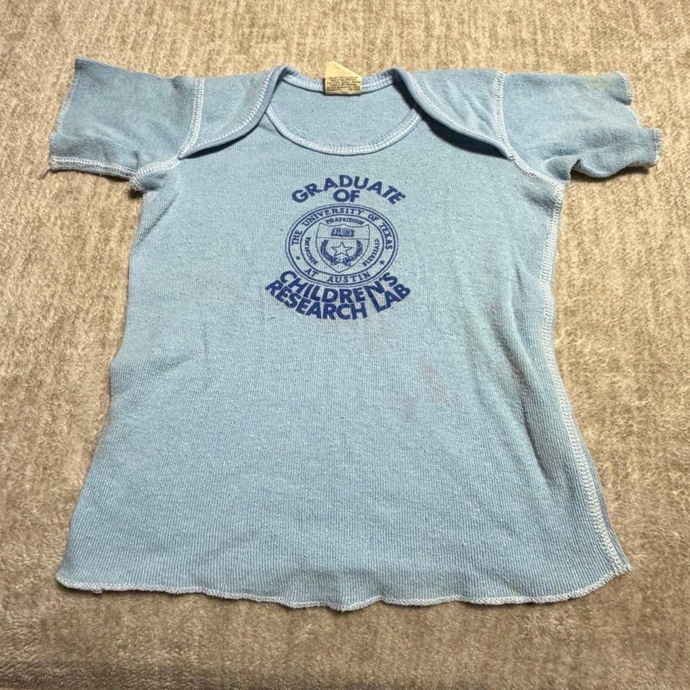 Vintage University of Texas Children's‎ Research Lab Baby Tee 24M USA Made